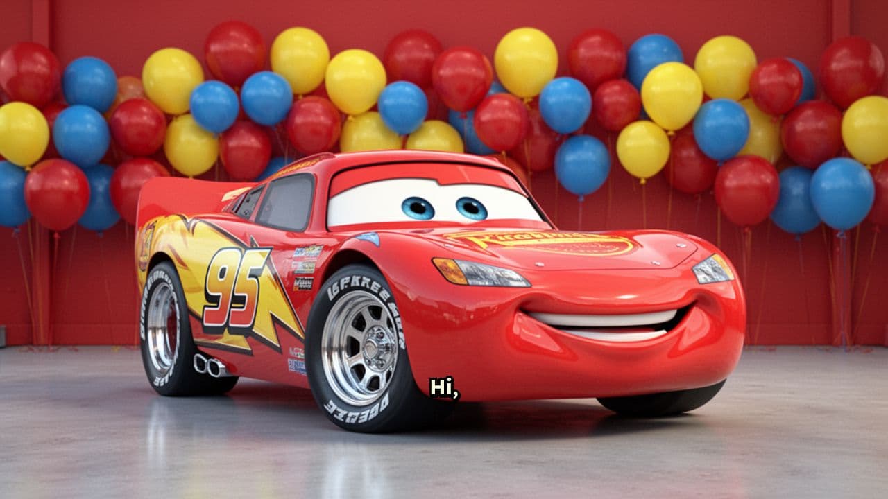 Arthur's 4th Birthday Greeting from Lightning McQueen