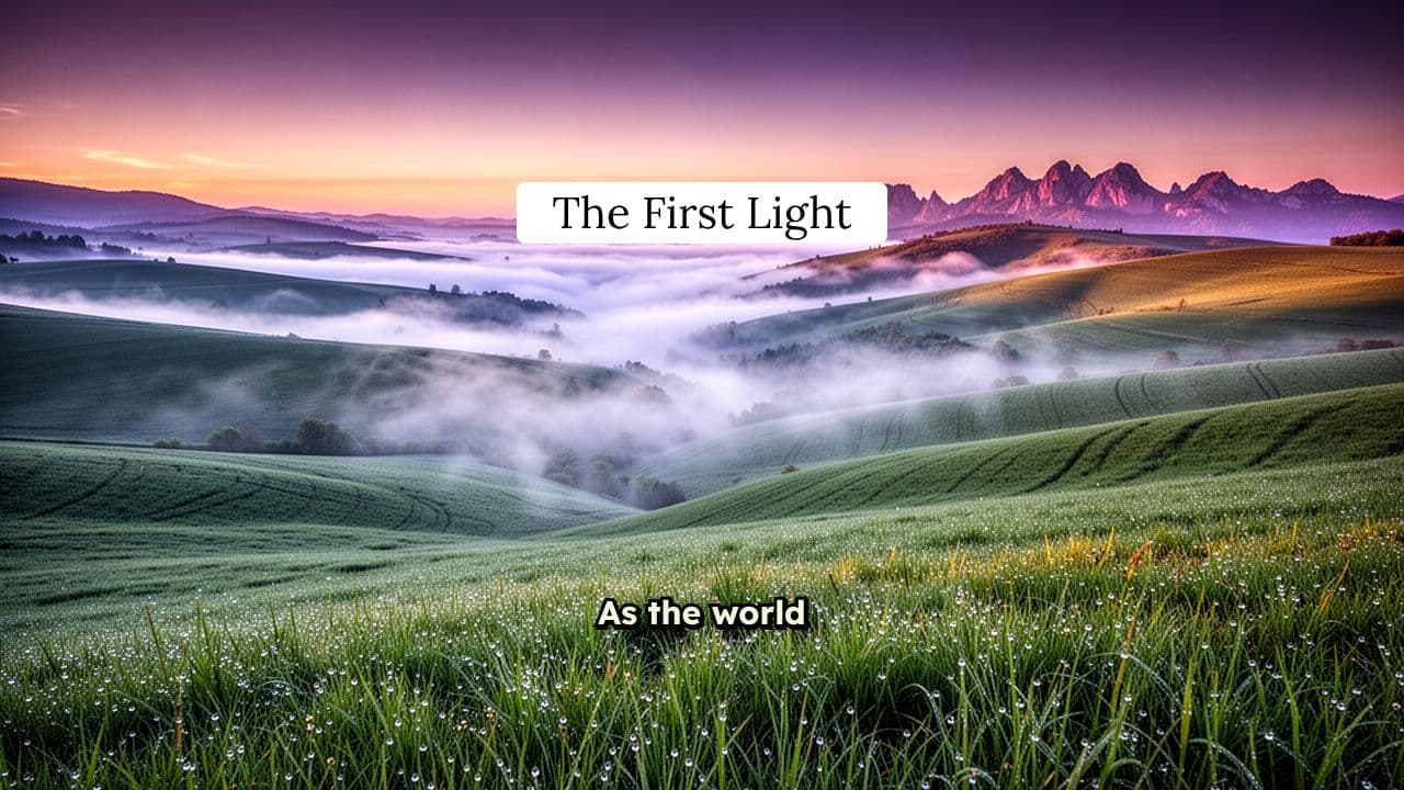 Sunrise Over Green Fields