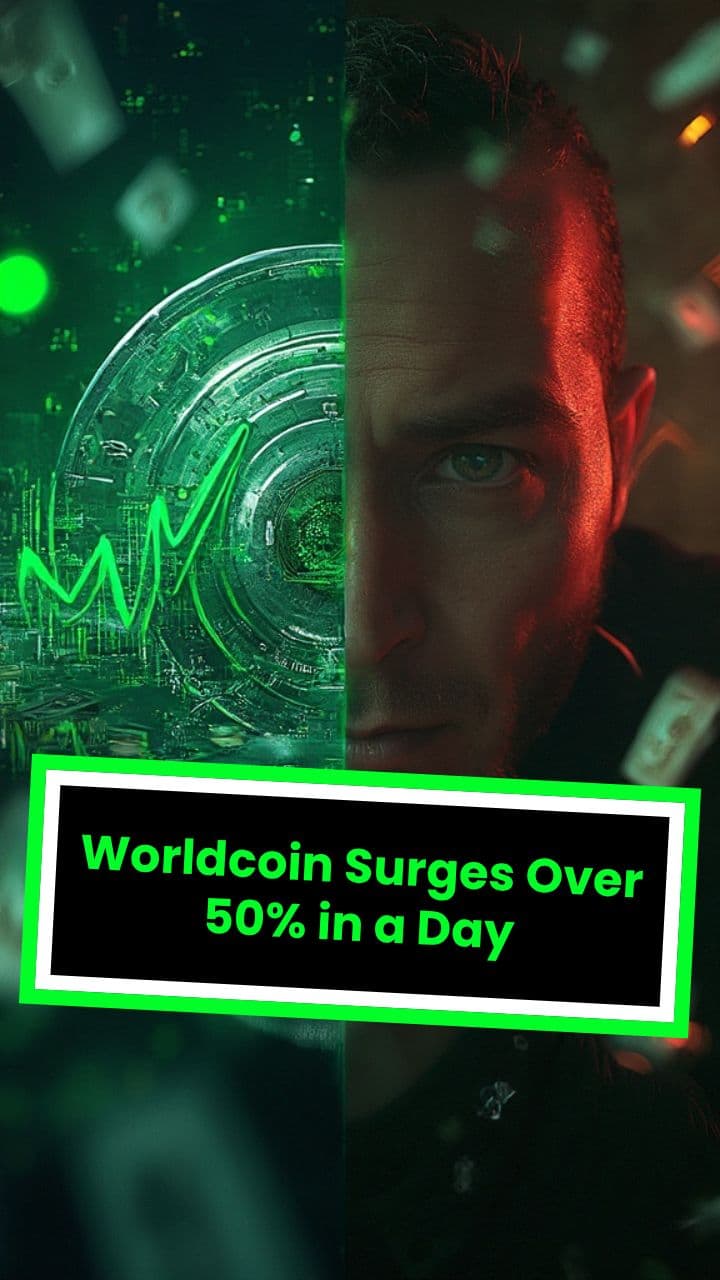 Worldcoin Surges Over 50% in a Day