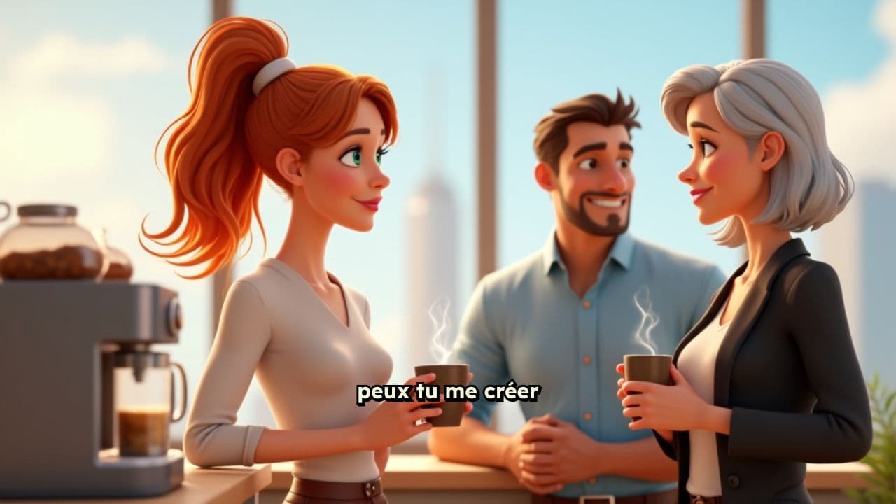 Café animé en entreprise à la Pixar