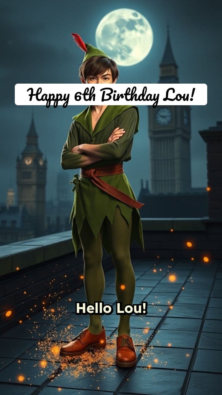 Peter Pan's Magical Birthday Wish for Lou