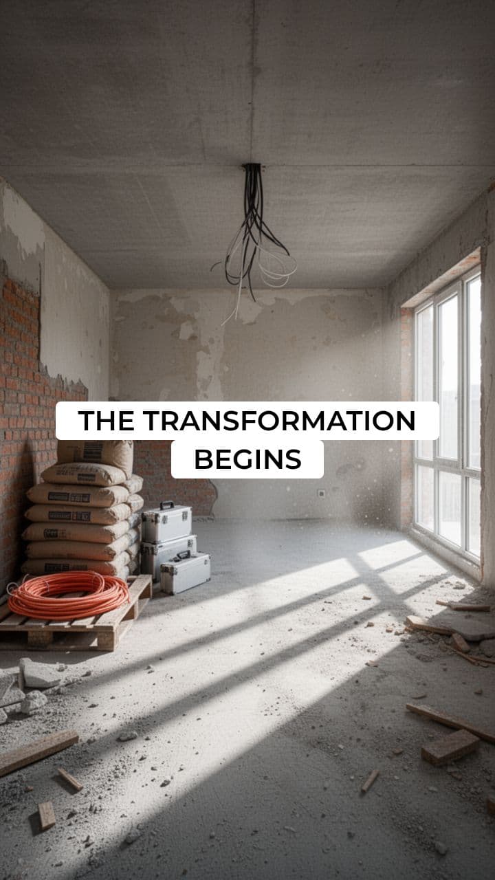 Modern Living Room Renovation Timelapse