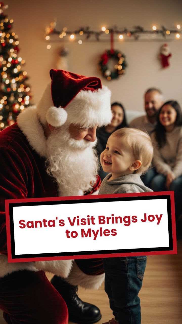 Santa's Visit Brings Joy to Myles