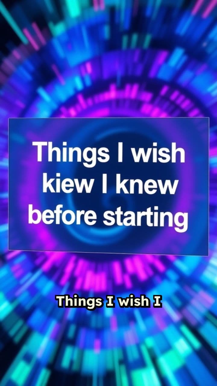 Things I Wish I Knew