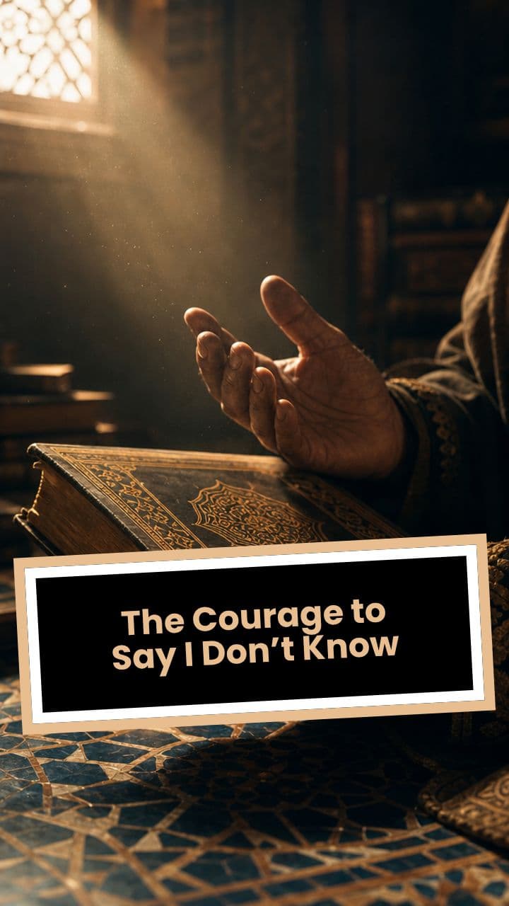 The Courage to Say I Don’t Know