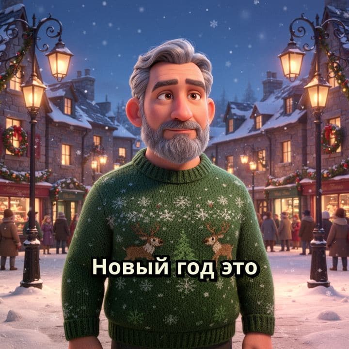 Новогоднее чудо в стиле анимации