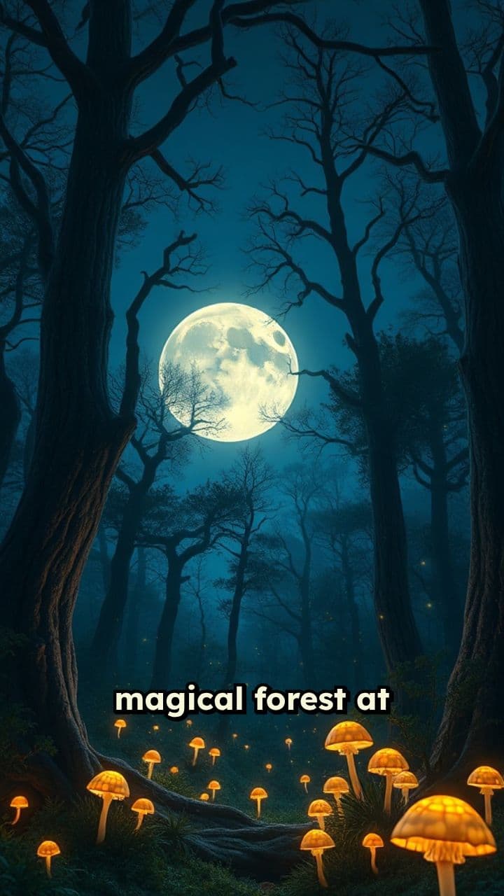 Enchanted Night in a Magical Forest