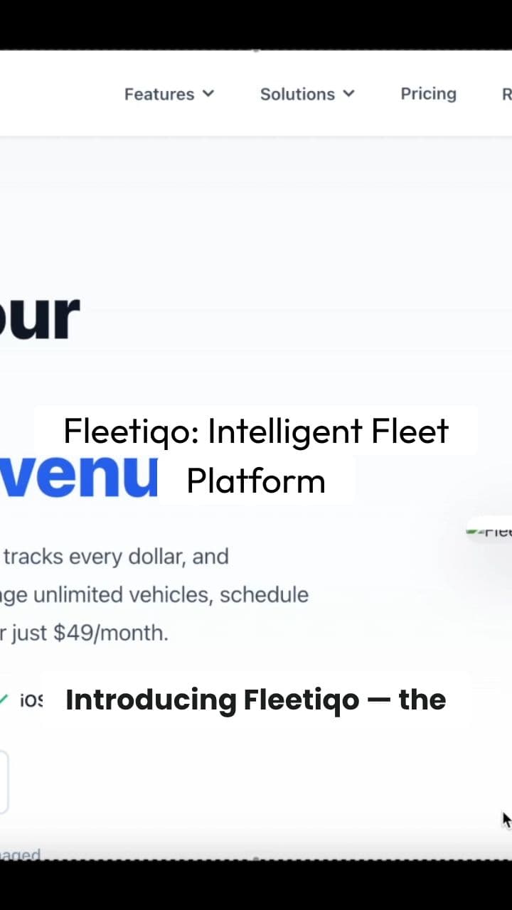 Fleetiqo: Future of Fleet Management