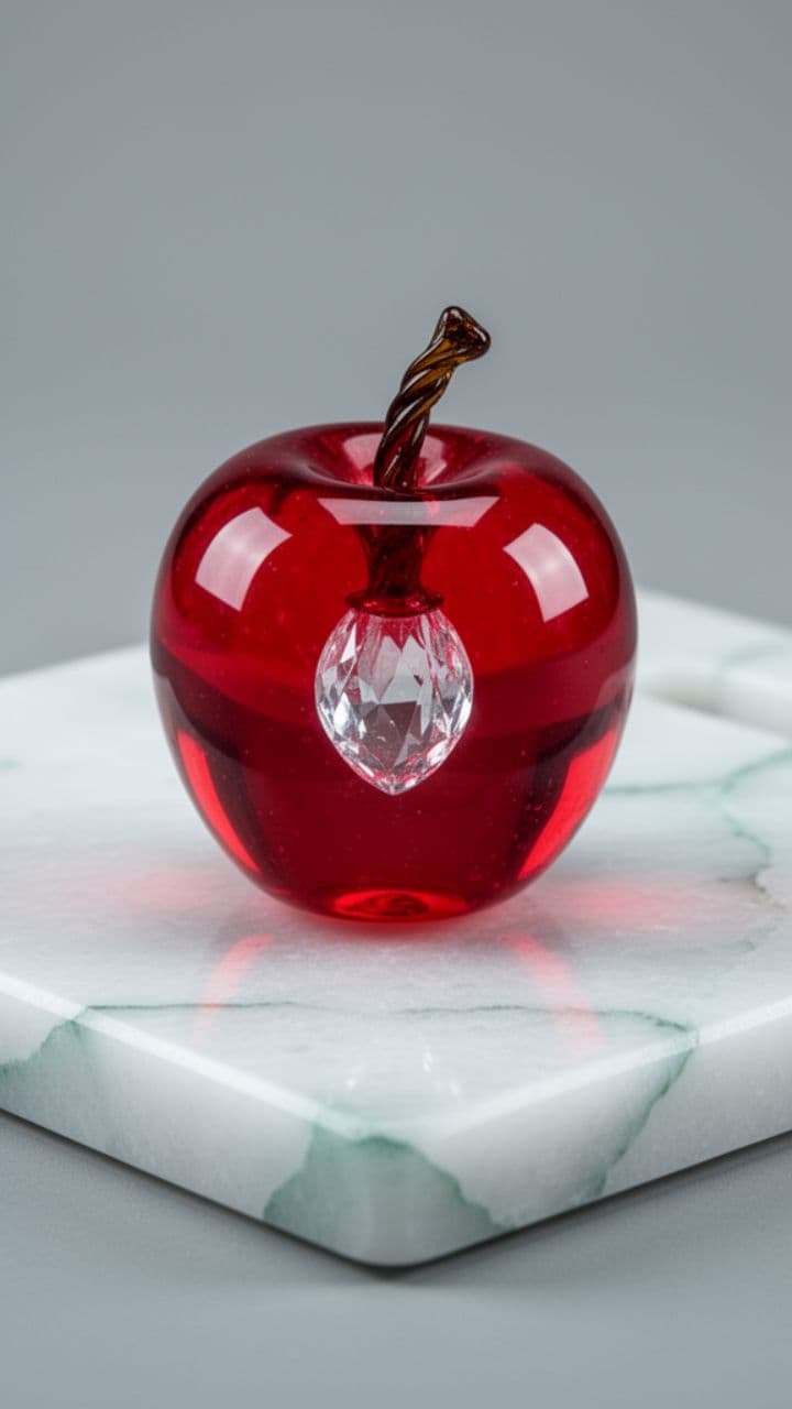 Glass Apple ASMR Slicing