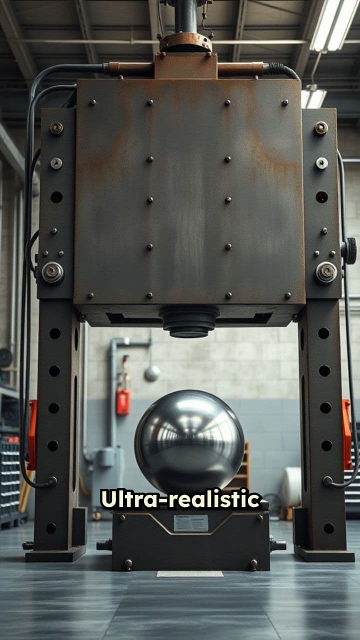 Hydraulic Press Crushes Object in Slow Motion