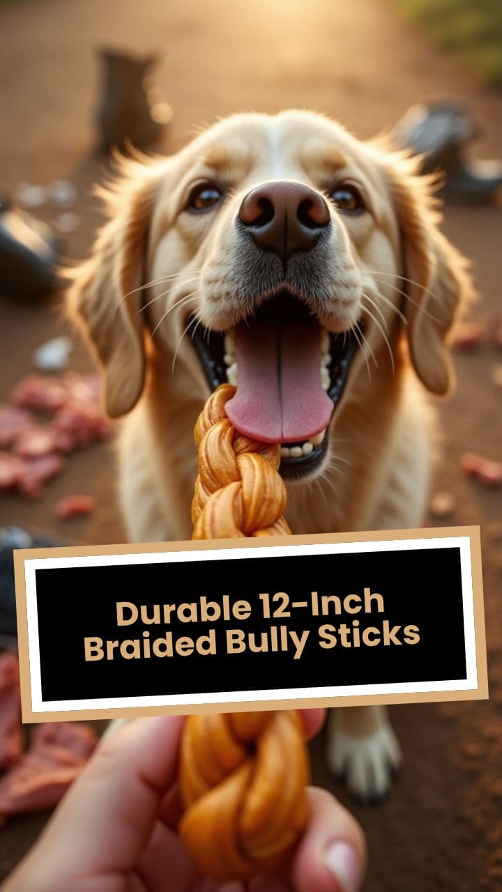 Durable 12-Inch Braided Bully Sticks