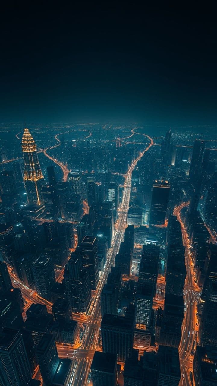 Ночной город и рэп-визуализация