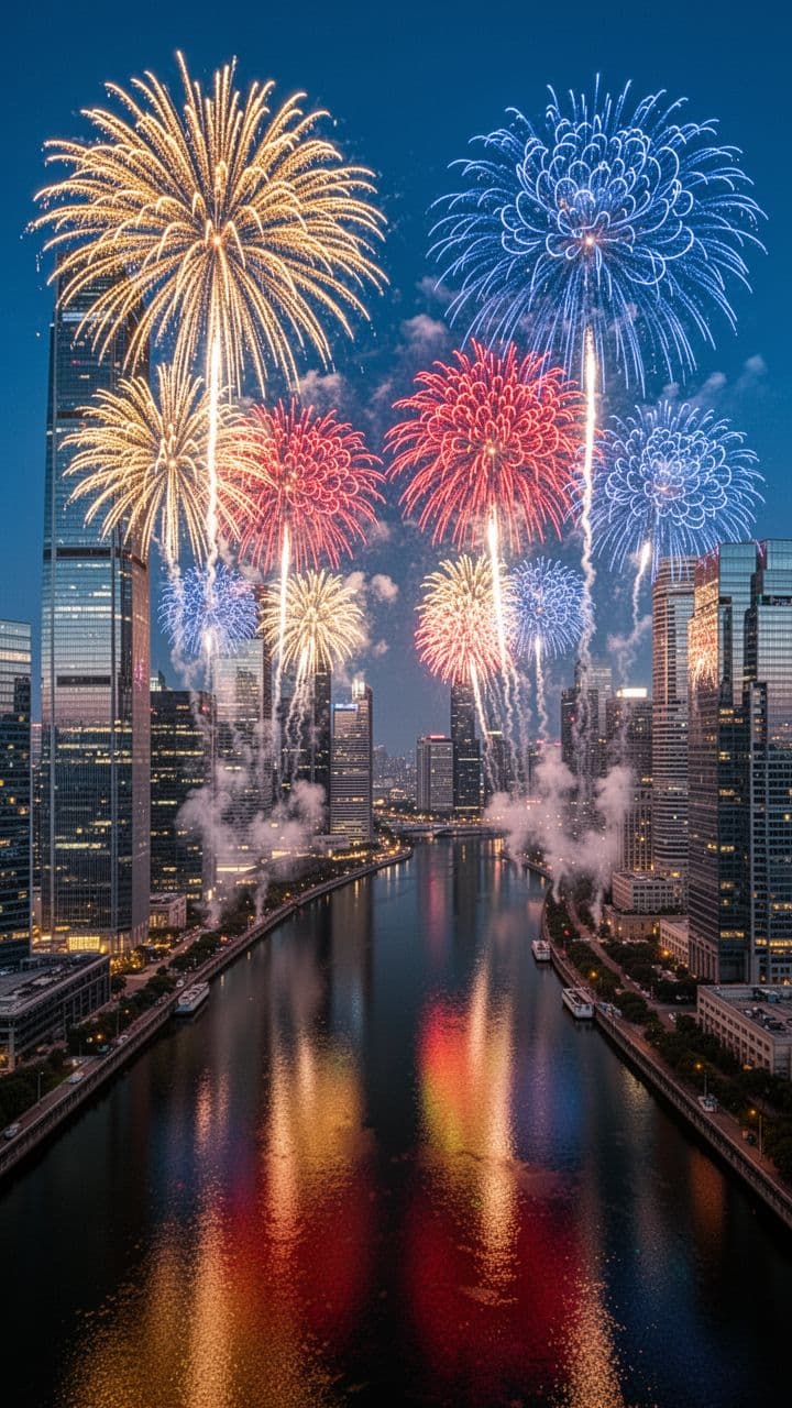 2026 New Year Celebration Drone Shot