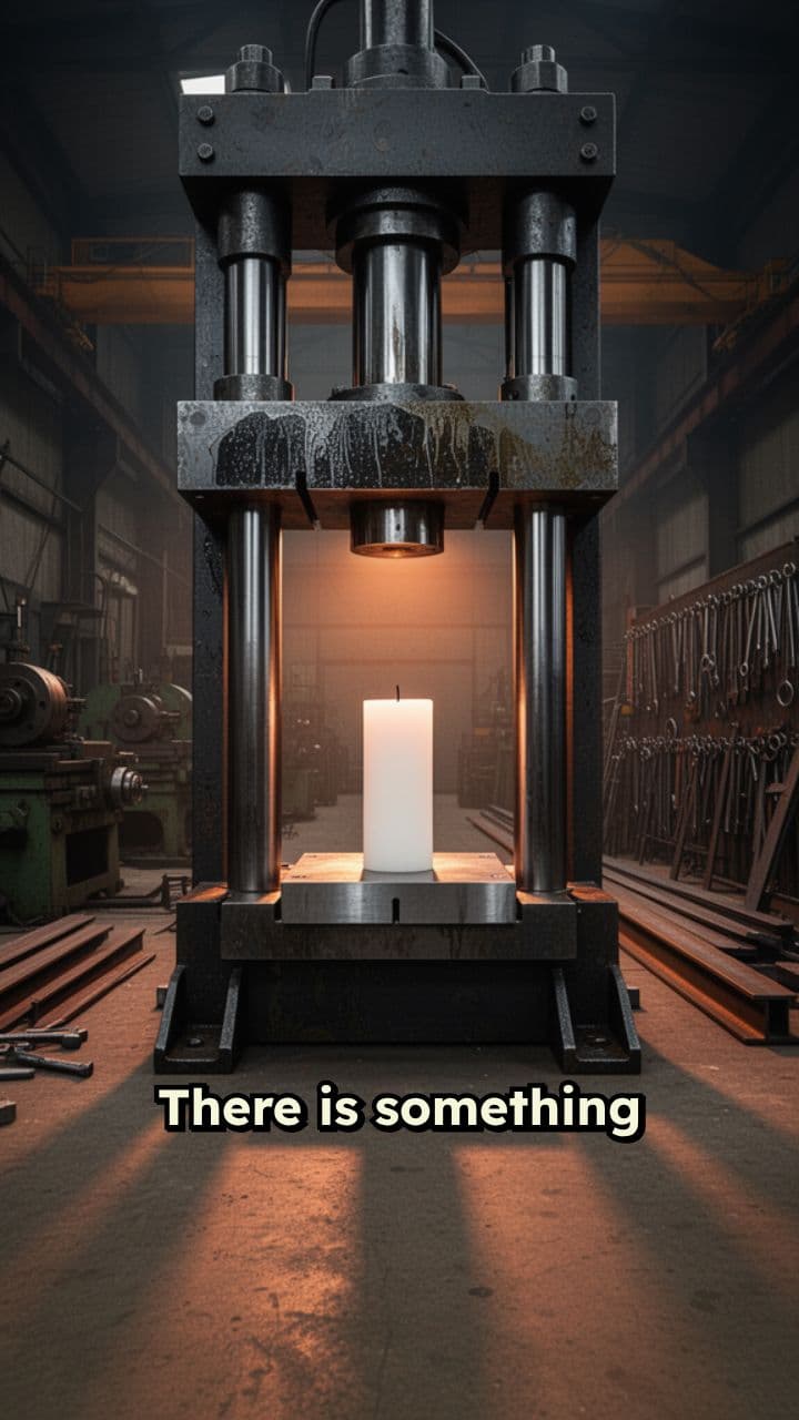 Hydraulic Press vs Candle