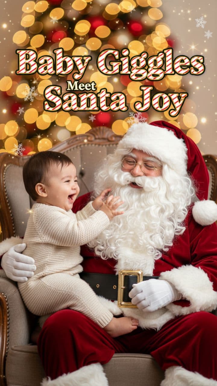 Baby Giggles Meet Santa Joy