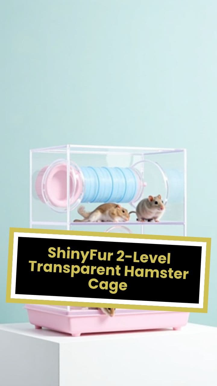 ShinyFur 2-Level Transparent Hamster Cage