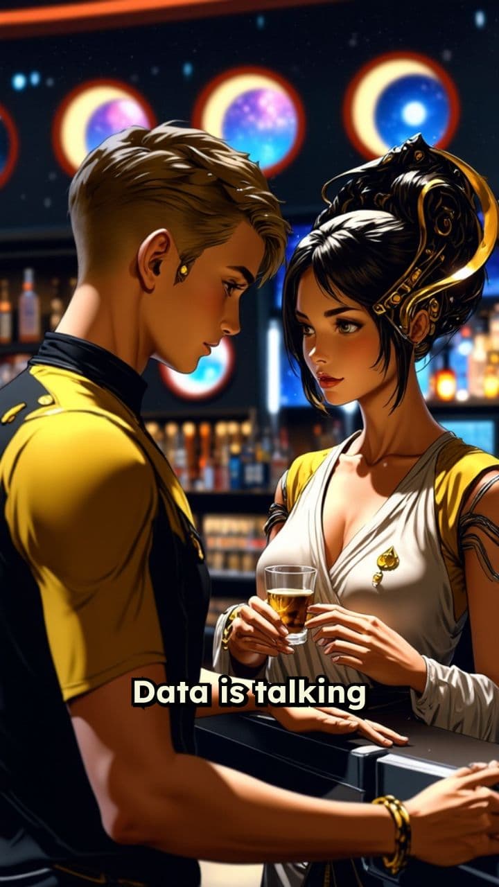 Data and Guinan Discuss Year-End Feelings