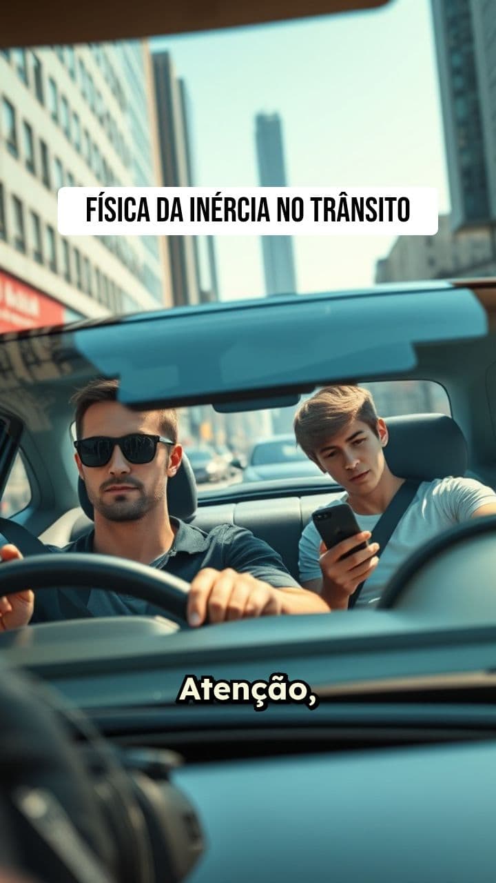 Física da Inércia no Trânsito (Vídeo Curto/Reel)