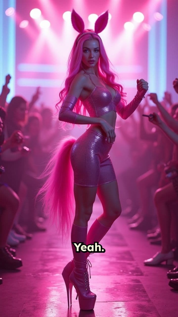 Pink Pony Girl on Stage