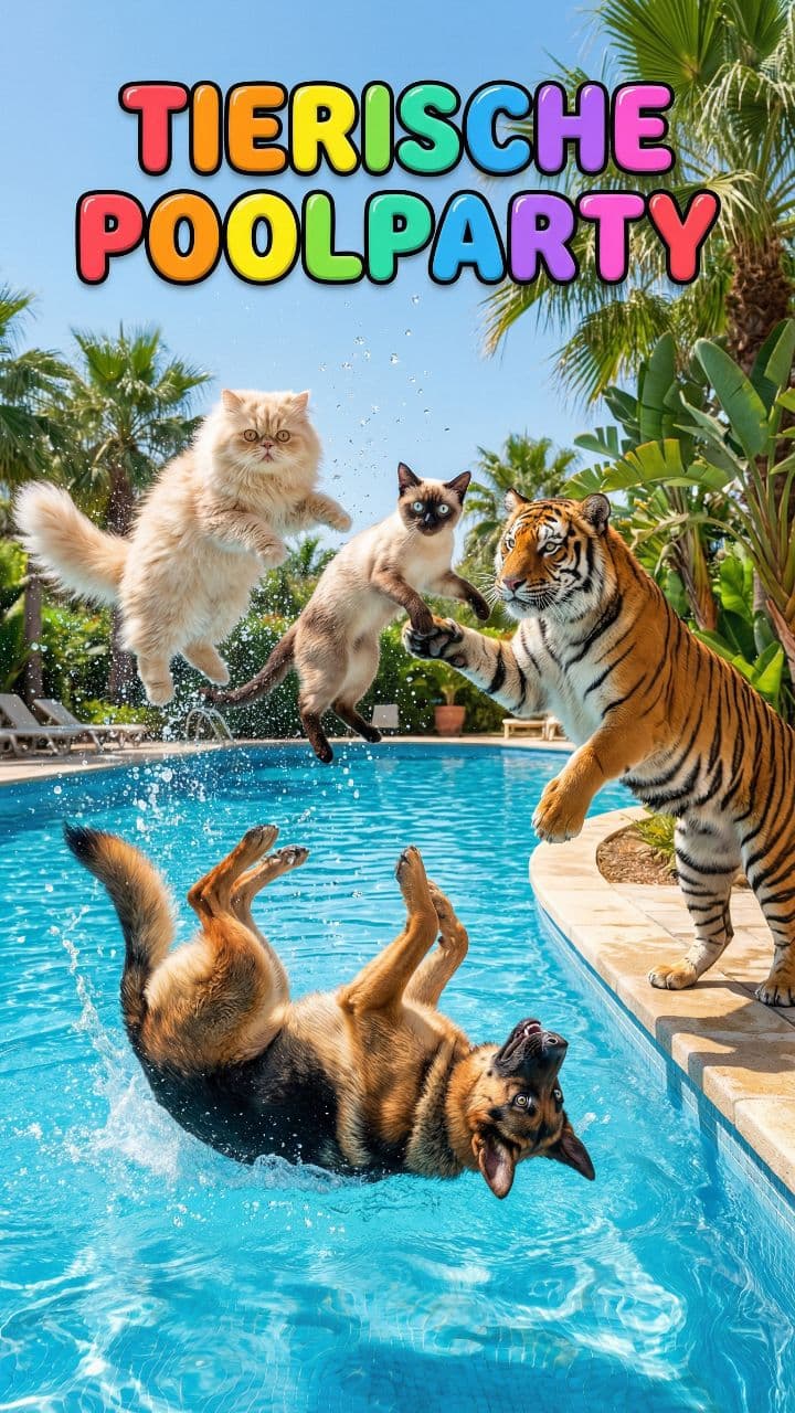 Tierische Poolparty
