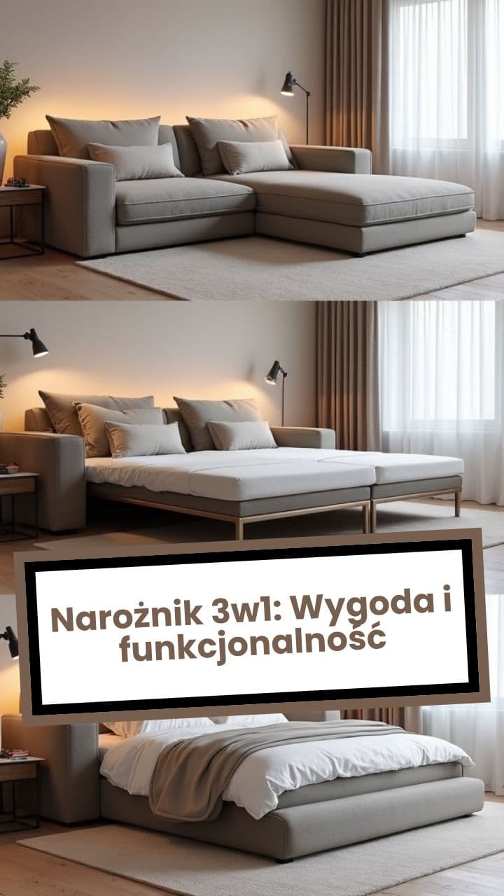 Narożnik 3w1: Wygoda i funkcjonalność