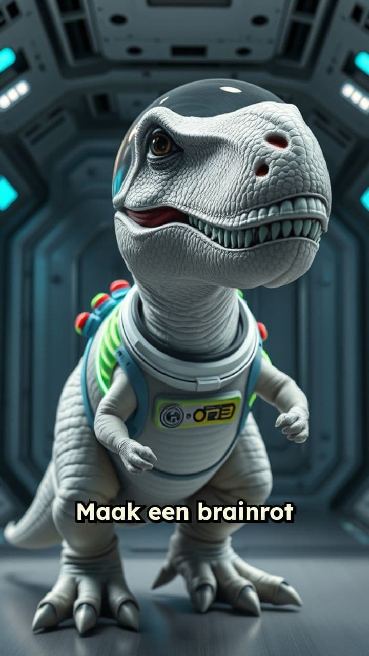 Spacerinoalbinodino in de Ruimte