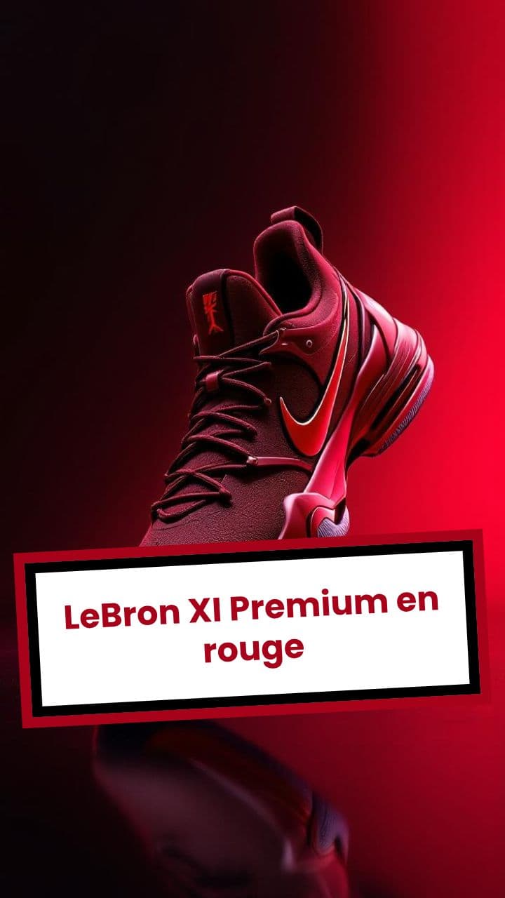 LeBron XI Premium en rouge