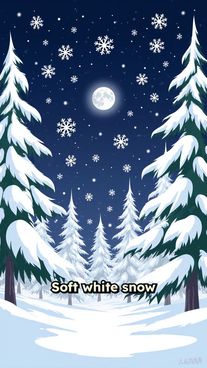 Soft White Snow Falls Down