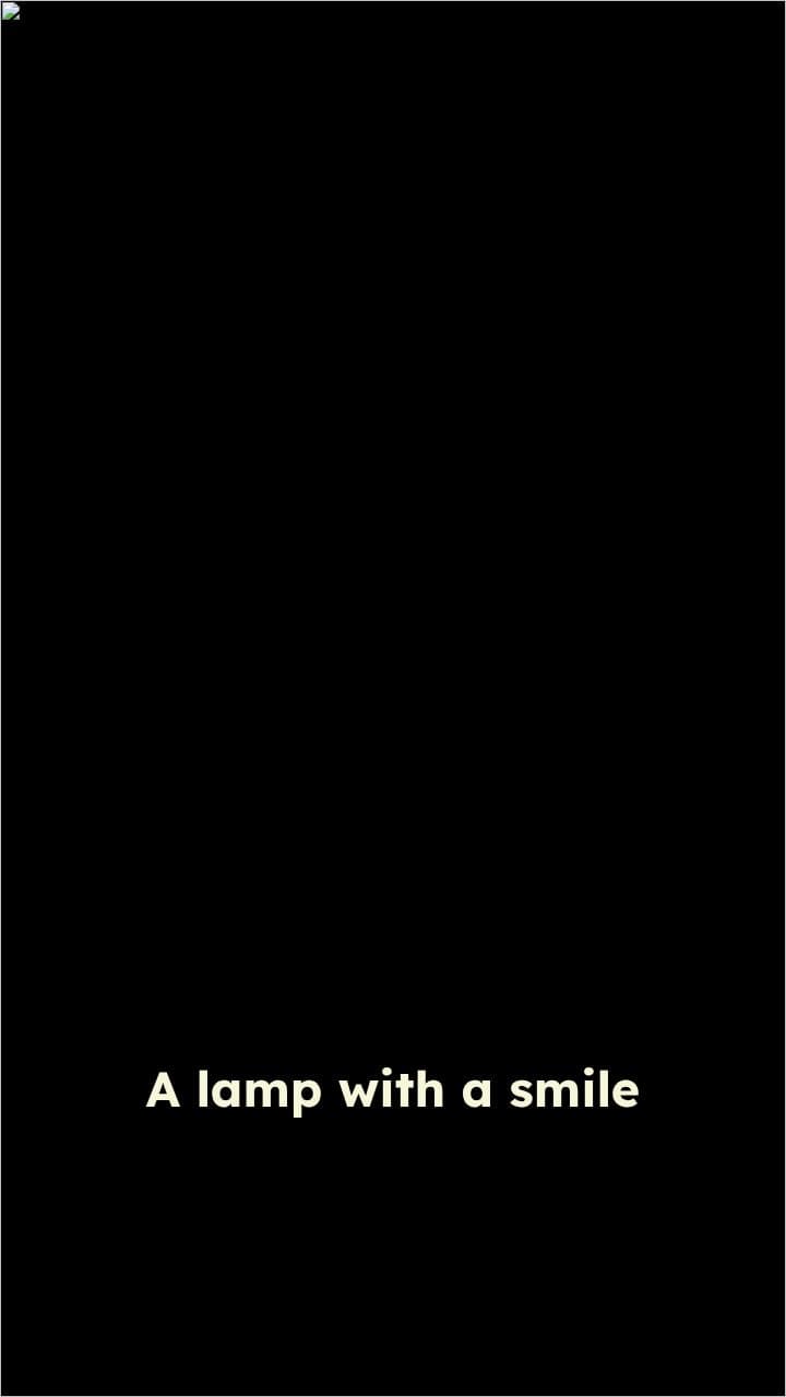 Smiling Lamp on a Dark Road