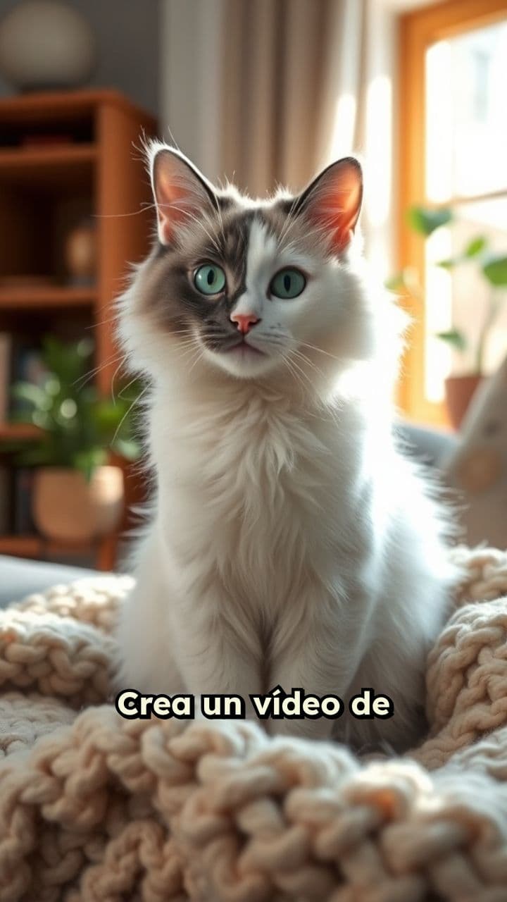 Gato masajista y chica rubia