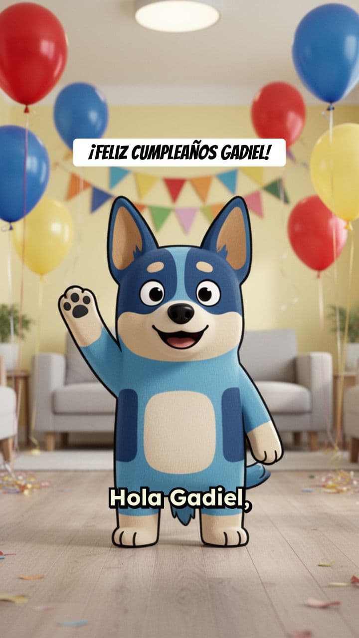 Cumpleaños de Gadiel con Bluey