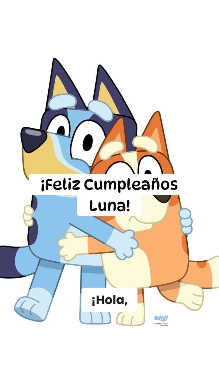 Saludos de Cumpleaños para Luna