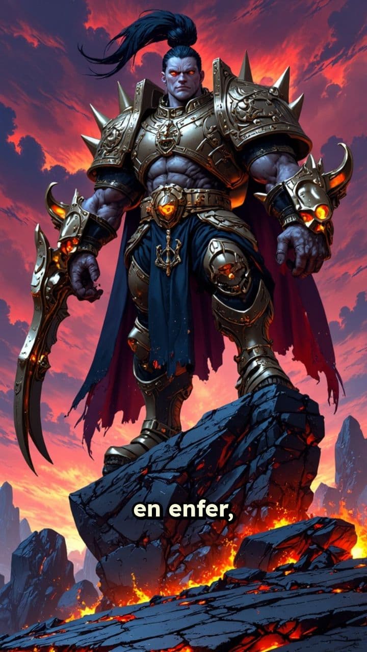 Abaddon lève le bras en enfer