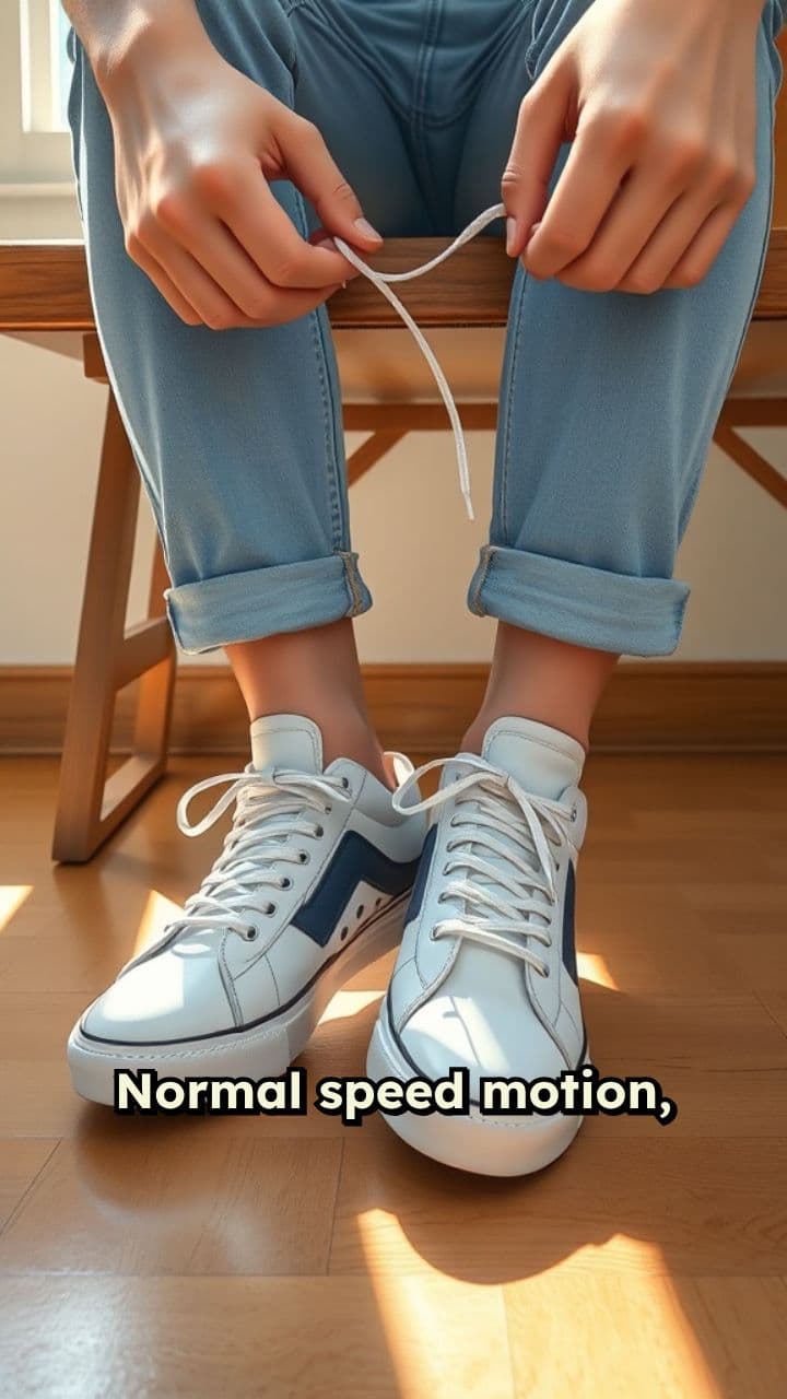 Tying Shoelaces and Walking to Door