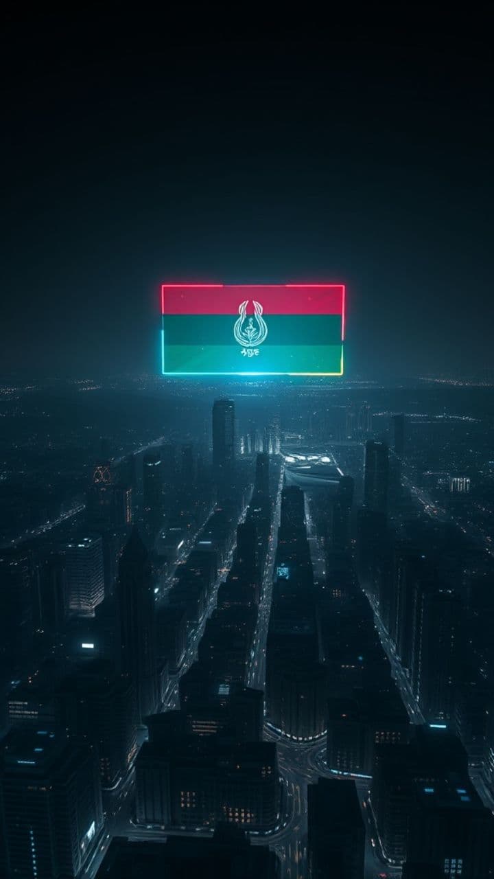 Rooftop Vigil in a Dusk Cityscape