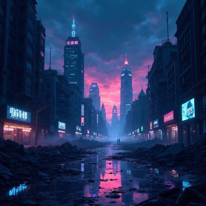 Cyborg Gunslinger in the Wasteland