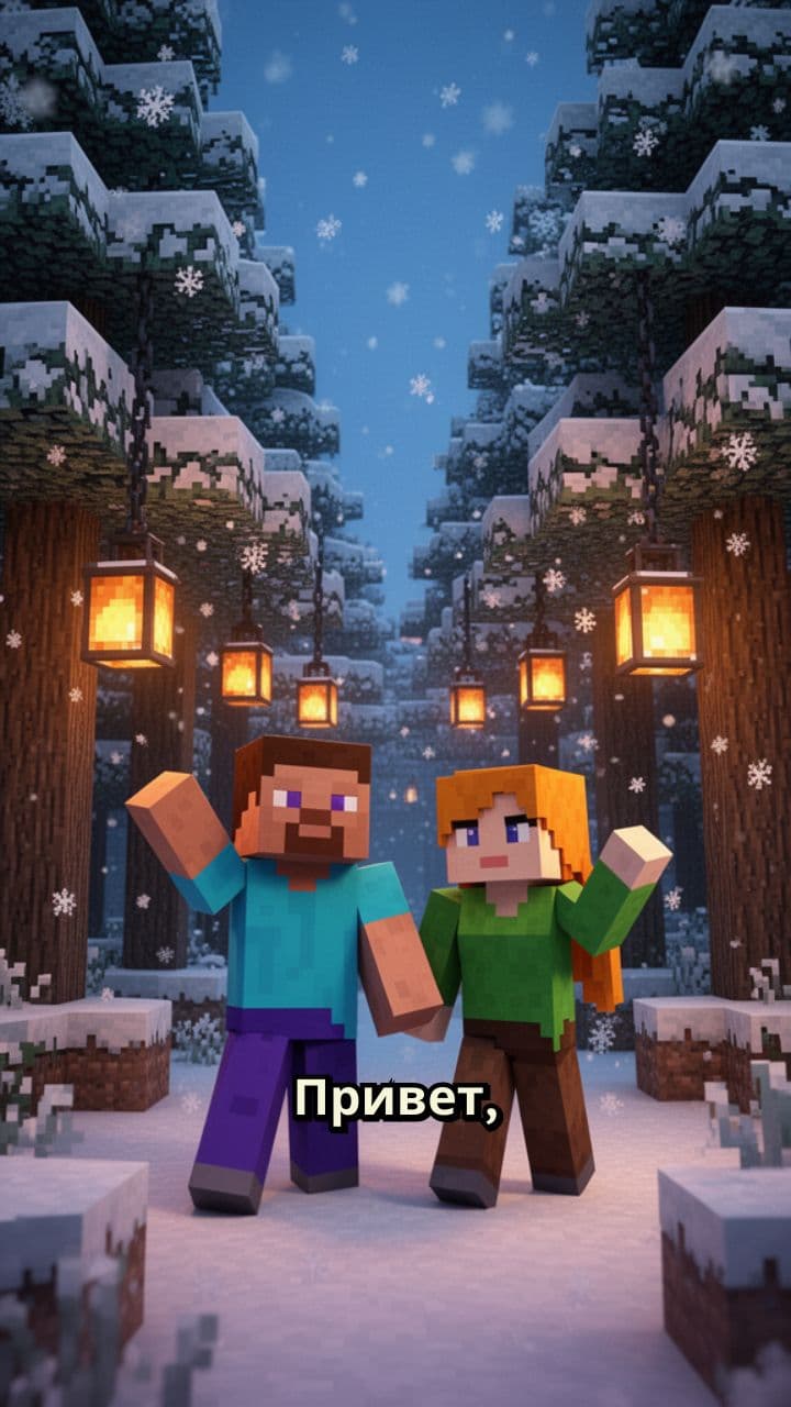 Новогоднее приключение в Minecraft для Миши