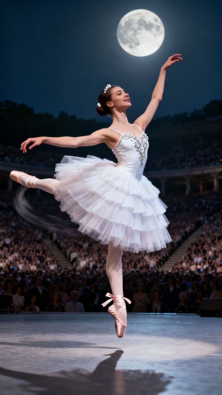 Moonlit Ballet in a Crowded Space