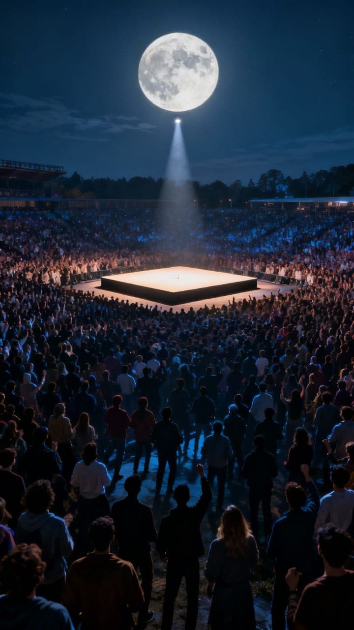 Moonlit Ballet in a Crowded Space