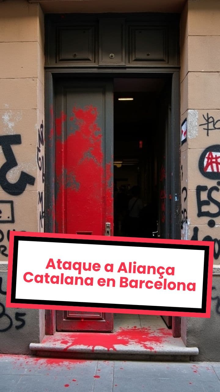 Ataque a Aliança Catalana en Barcelona