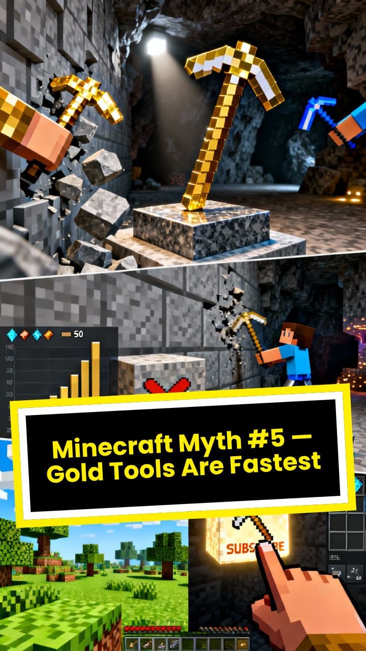 Minecraft Myth #5 — Gold Tools Are Fastest