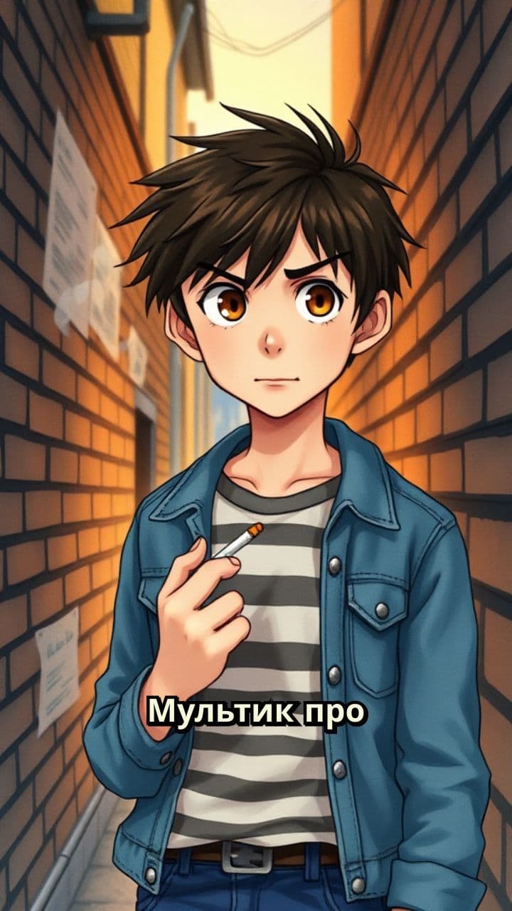 Крутой курящий мальчик