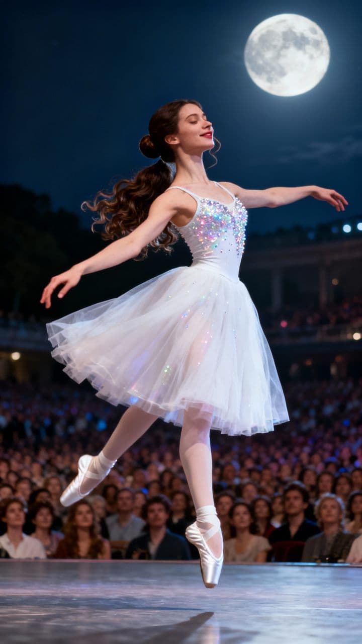 Moonlit Ballet in a Crowded Space