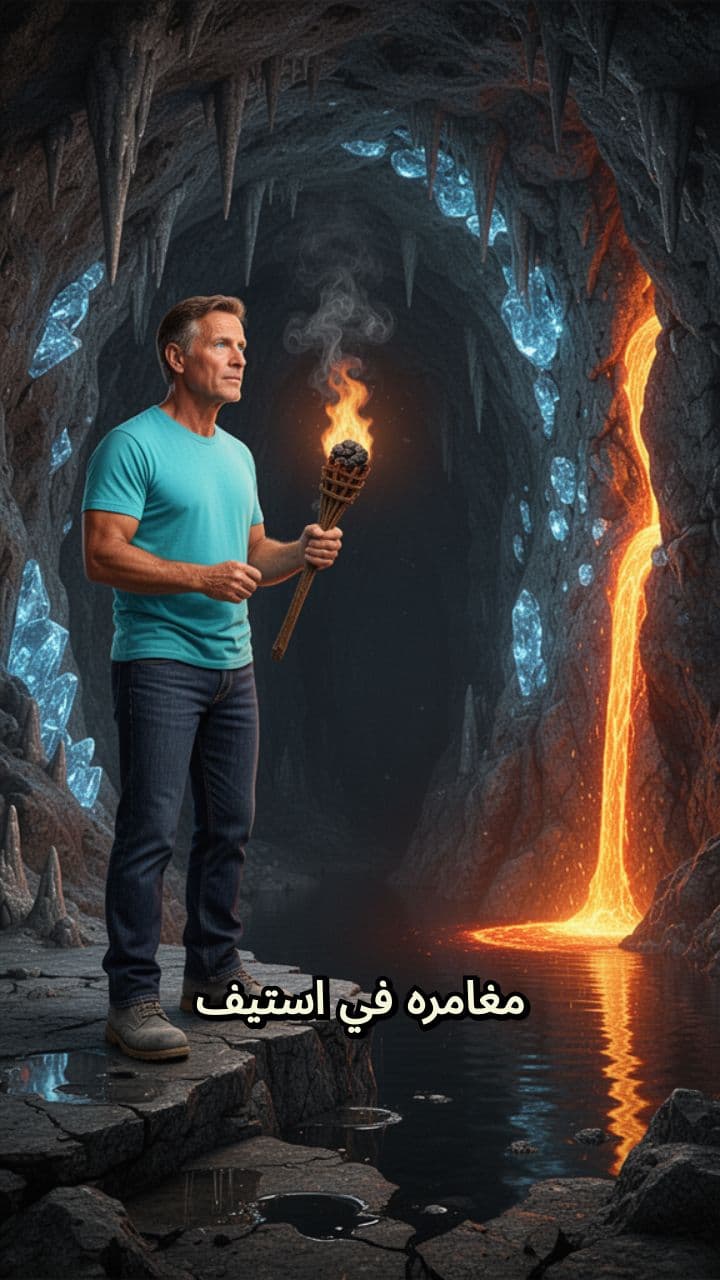 استيف في مغامرة في الكهف