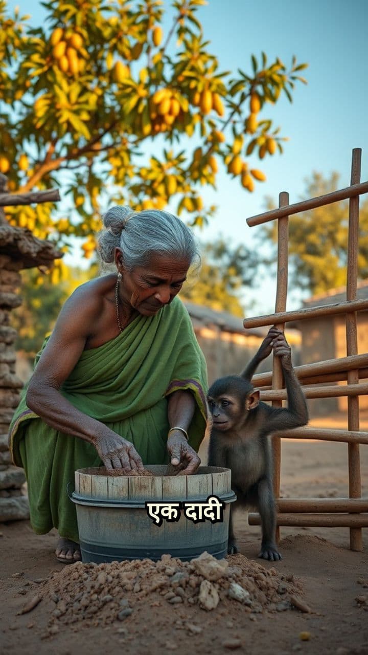 दादी और बंदर का नया घर