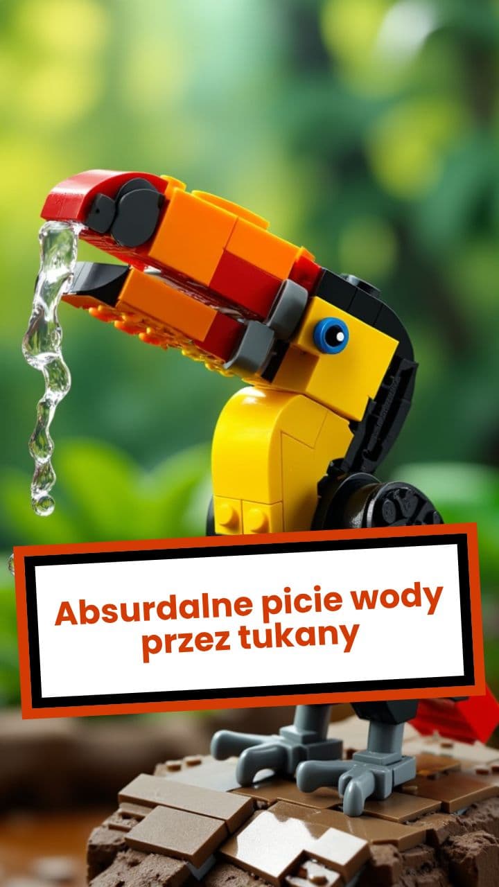 Absurdalne picie wody przez tukany