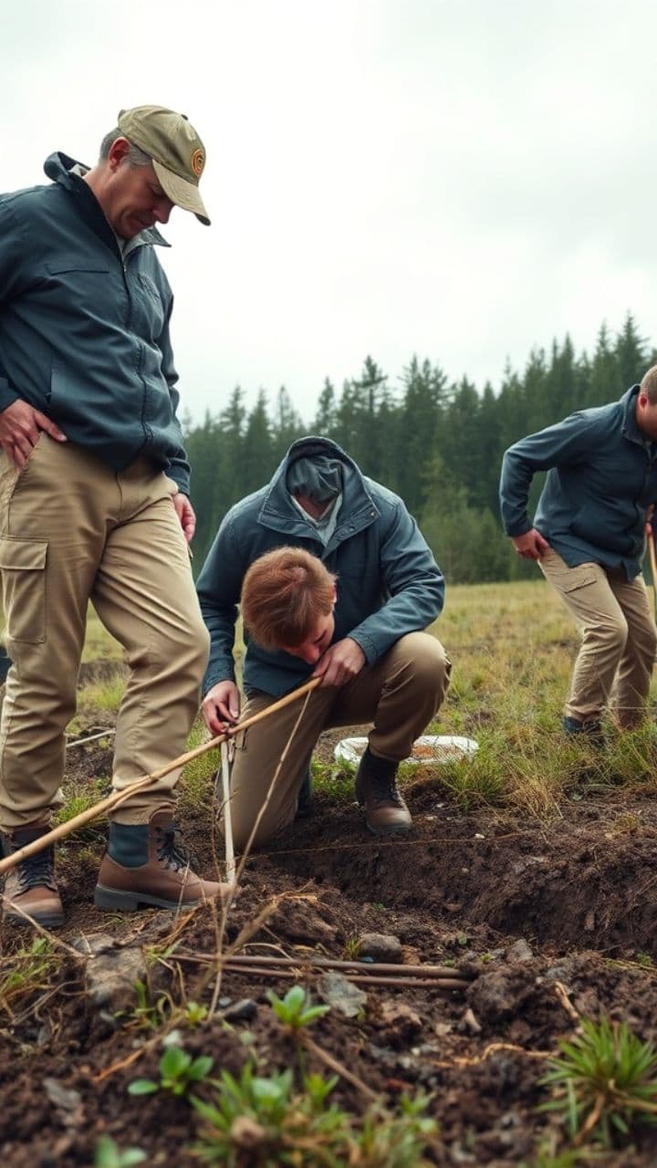 Поисковые работы в деревне Лукино