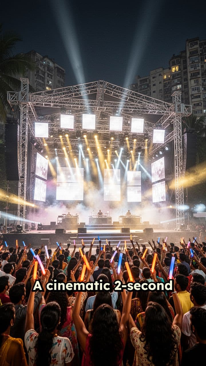 Indian Concert Stage Audio Setup