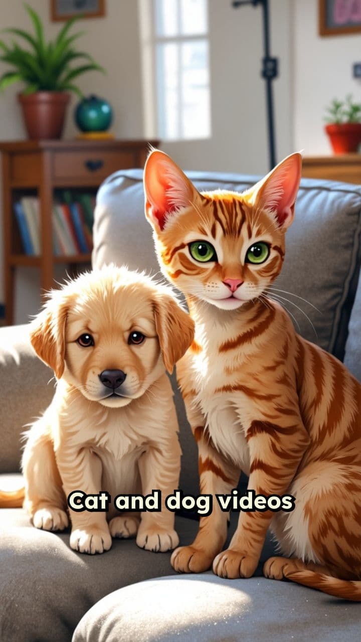 Cute Cat and Dog Clips