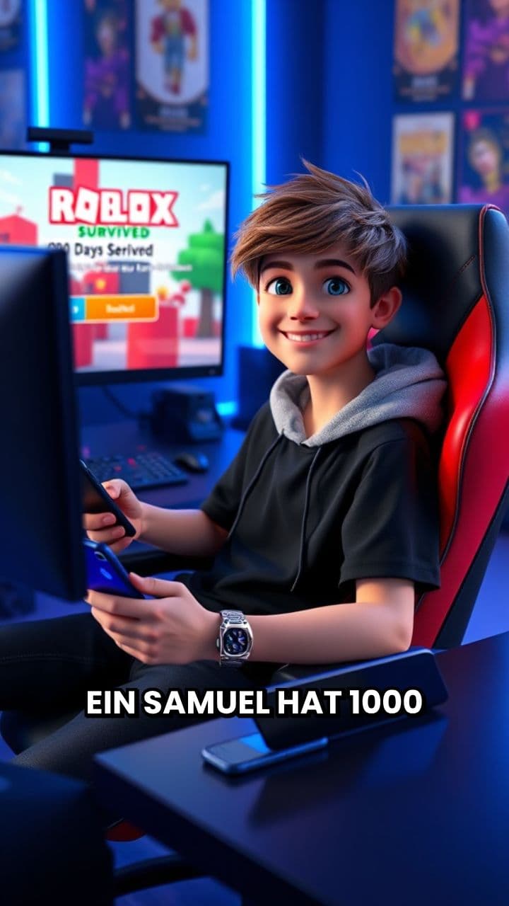 Samuel feiert 1000 Tage in Roblox